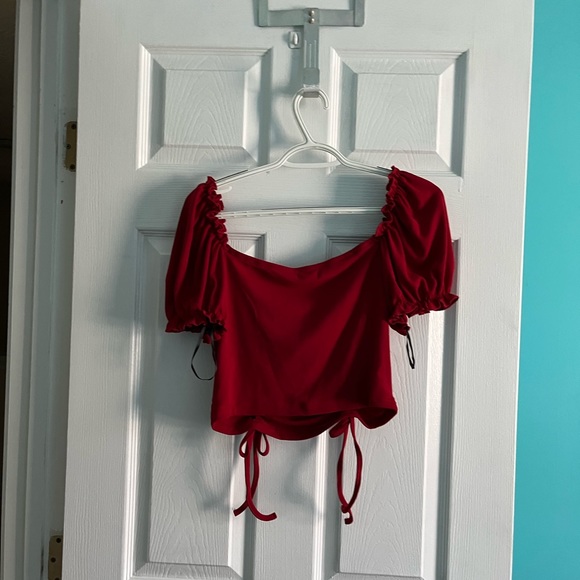 Shein Rouched Cropped Top - Picture 2 of 5